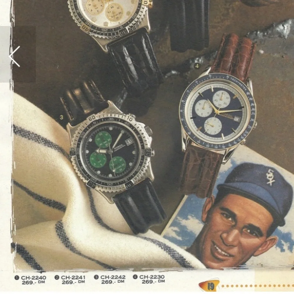 1996 FOSSIL CHRONOMASTER WATCH CH-2242